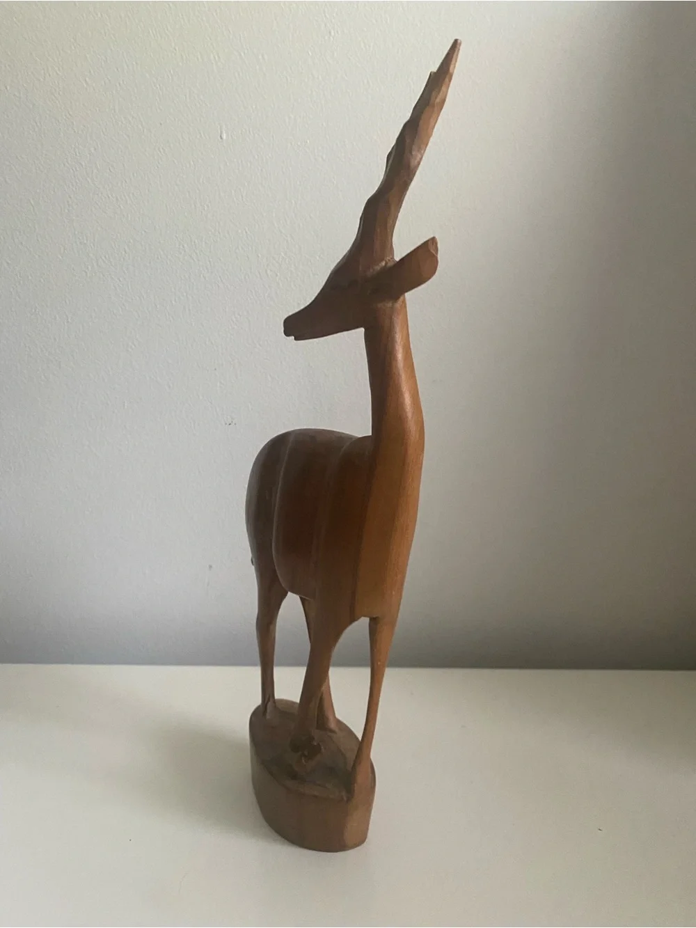 MCM Teak Wooden Antelope Gazelle 12” Tall